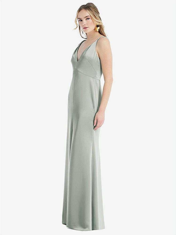 【STYLE: LB027】Twist Strap Maxi Slip Dress with Front Slit - Neve【COLOR: Willow Green】