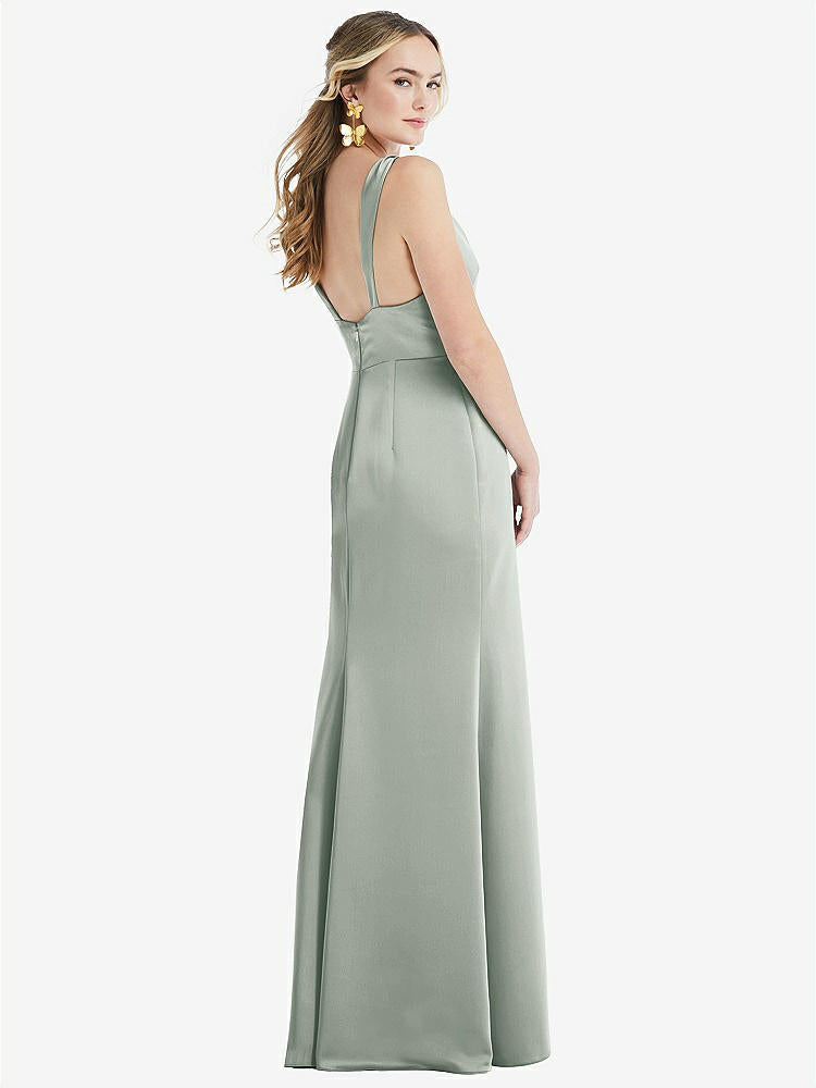 【STYLE: LB027】Twist Strap Maxi Slip Dress with Front Slit - Neve【COLOR: Willow Green】