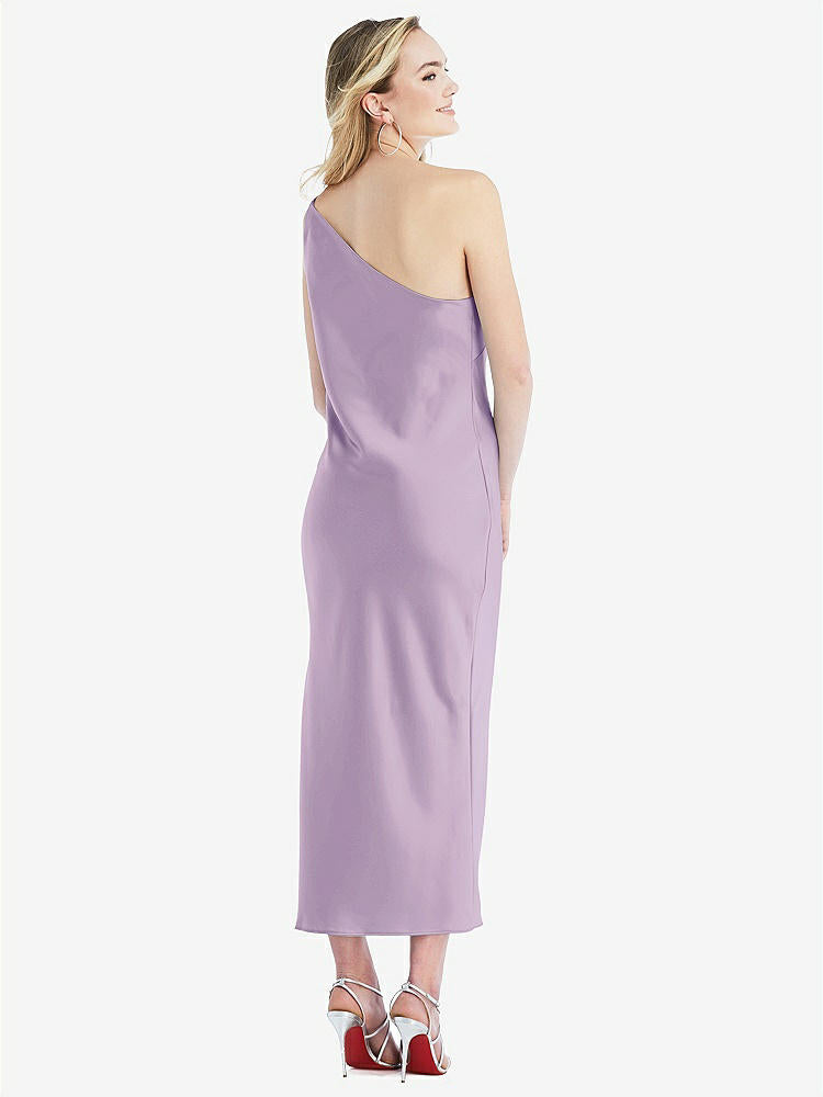 【NEW】【STYLE: 8202】ワンショルダー 非対称 MIDI スリップ ドレス【COLOR: Pale Purple】【SIZE: 00-30W】