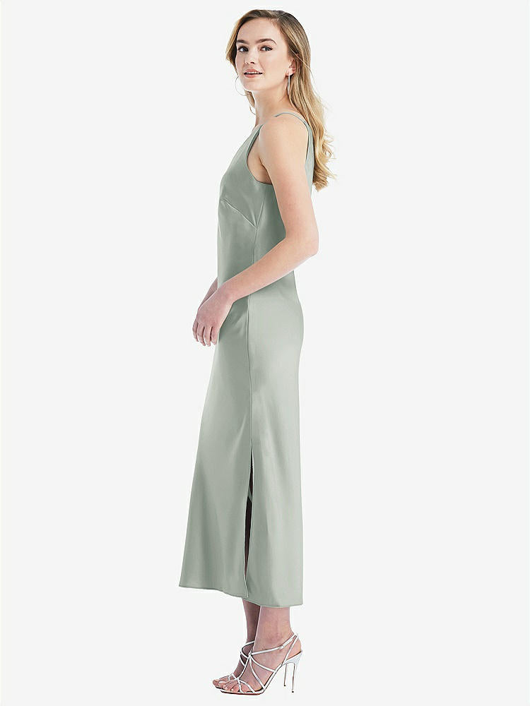 【NEW】【STYLE: 8202】ワンショルダー 非対称 MIDI スリップ ドレス【COLOR: Willow Green】【SIZE: 00-30W】