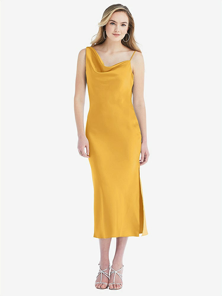 【NEW】【STYLE: 8204】非対称 ワン層 カウル MIDI スリップ ドレス【COLOR: NYC Yellow】【SIZE: 00-30W】