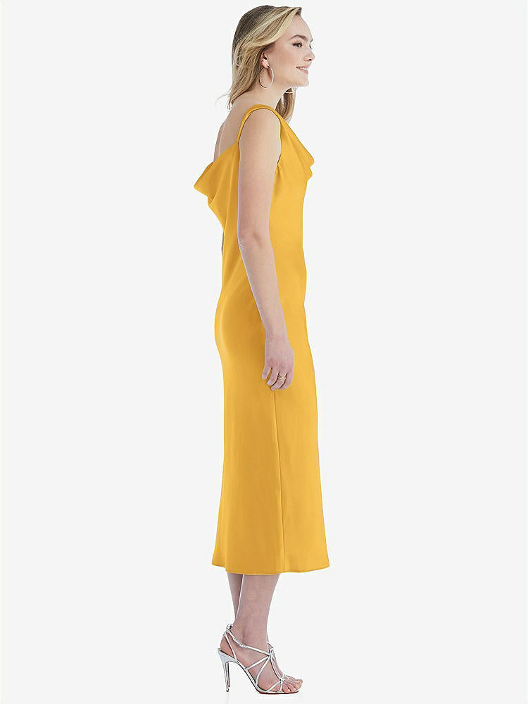 【NEW】【STYLE: 8204】非対称 ワン層 カウル MIDI スリップ ドレス【COLOR: NYC Yellow】【SIZE: 00-30W】