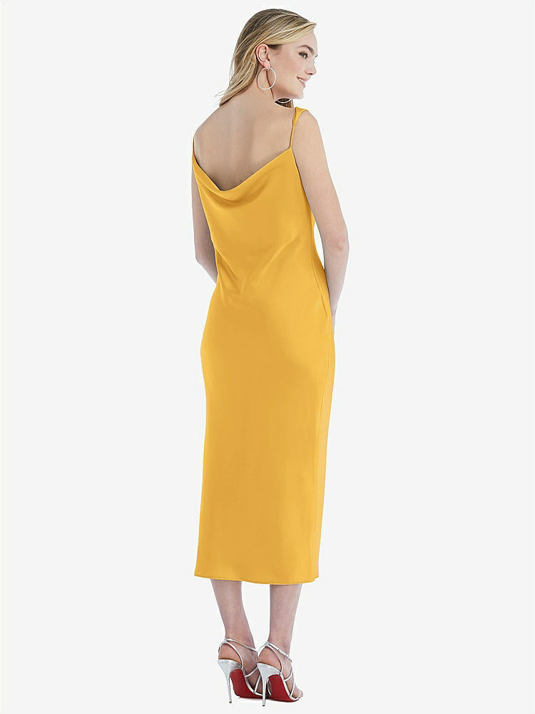 【NEW】【STYLE: 8204】非対称 ワン層 カウル MIDI スリップ ドレス【COLOR: NYC Yellow】【SIZE: 00-30W】