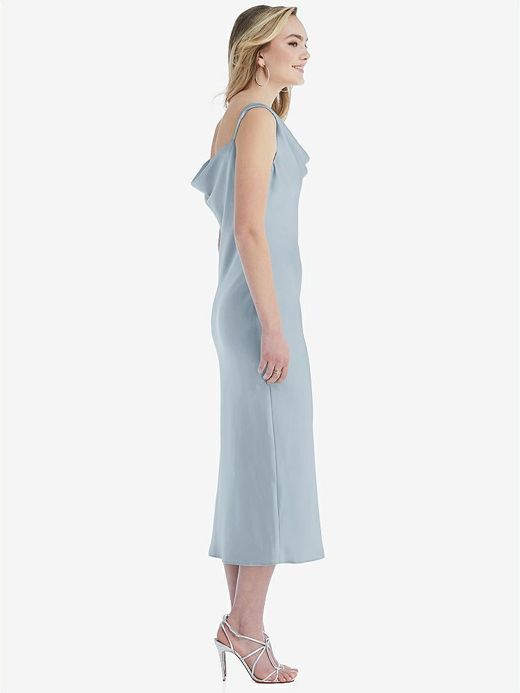 【NEW】【STYLE: 8204】非対称 ワン層 カウル MIDI スリップ ドレス【COLOR: Mist】【SIZE: 00-30W】