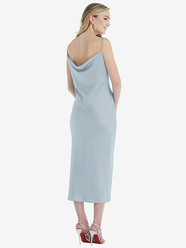 【NEW】【STYLE: 8204】非対称 ワン層 カウル MIDI スリップ ドレス【COLOR: Mist】【SIZE: 00-30W】
