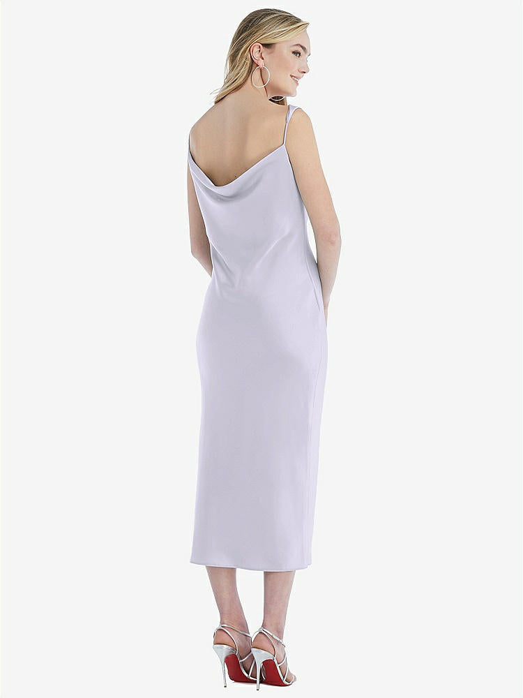 【NEW】【STYLE: 8204】非対称 ワン層 カウル MIDI スリップ ドレス【COLOR: Silver Dove】【SIZE: 00-30W】