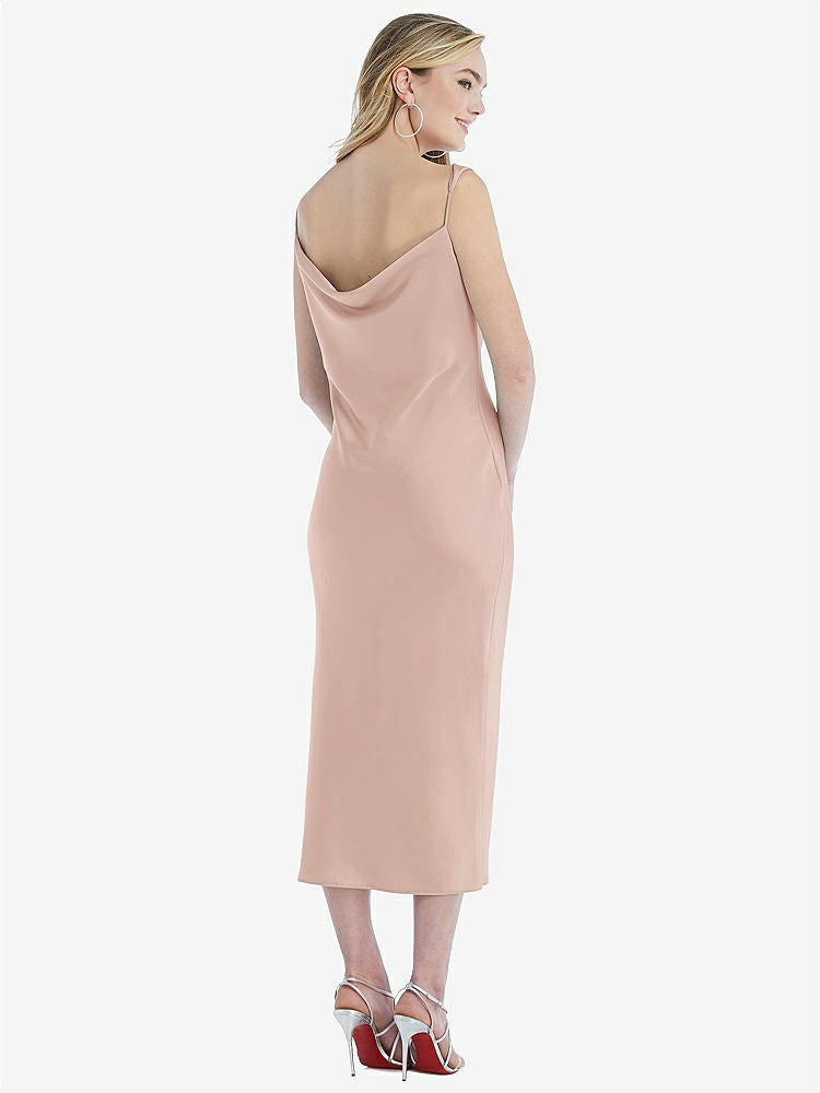 【NEW】【STYLE: 8204】非対称 ワン層 カウル MIDI スリップ ドレス【COLOR: Toasted Sugar】【SIZE: 00-30W】