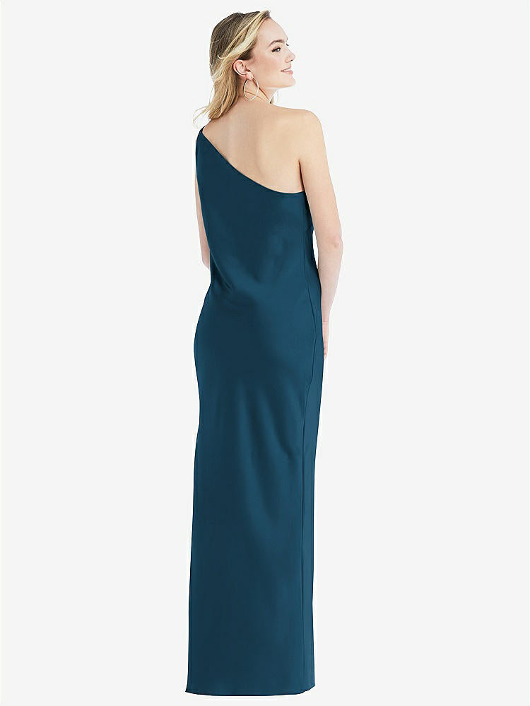 【NEW】【STYLE: 8209】ワンショルダー 非対称 マキシ スリップ ドレス【COLOR: Atlantic Blue】【SIZE: 00-30W】