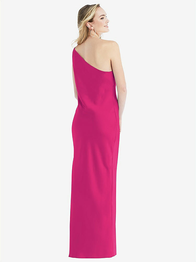 【NEW】【STYLE: 8209】ワンショルダー 非対称 マキシ スリップ ドレス【COLOR: Think Pink】【SIZE: 00-30W】