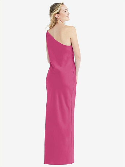 【NEW】【STYLE: 8209】ワンショルダー 非対称 マキシ スリップ ドレス【COLOR: Tea Rose】【SIZE: 00-30W】