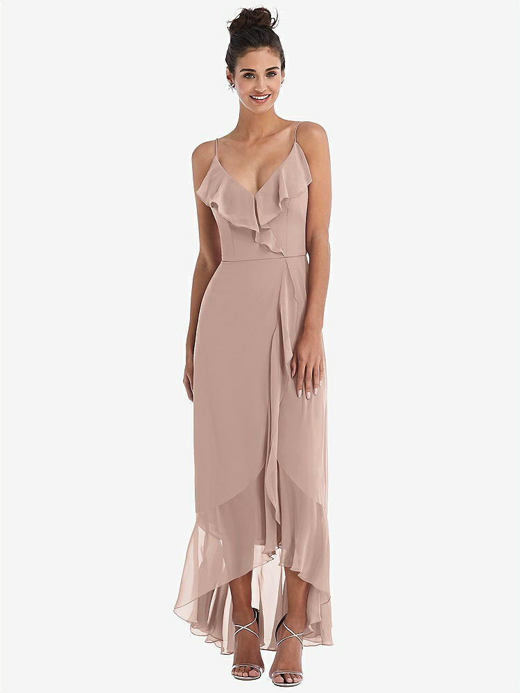 【NEW】【STYLE: TH040】Ruffle-Trimmed V-Neck High Low ラップ ドレス【COLOR: Bliss】【SIZE: 00-30W】