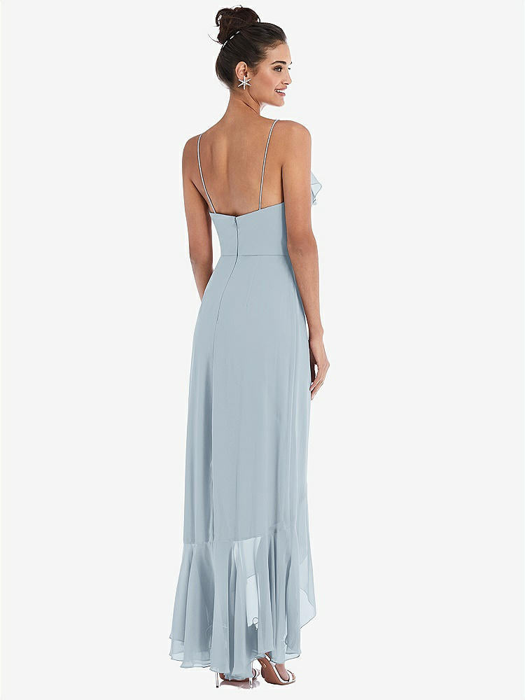 【NEW】【STYLE: TH040】Ruffle-Trimmed V-Neck High Low ラップ ドレス【COLOR: Mist】【SIZE: 00-30W】