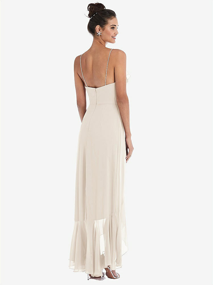 【NEW】【STYLE: TH040】Ruffle-Trimmed V-Neck High Low ラップ ドレス【COLOR: Oat】【SIZE: 00-30W】