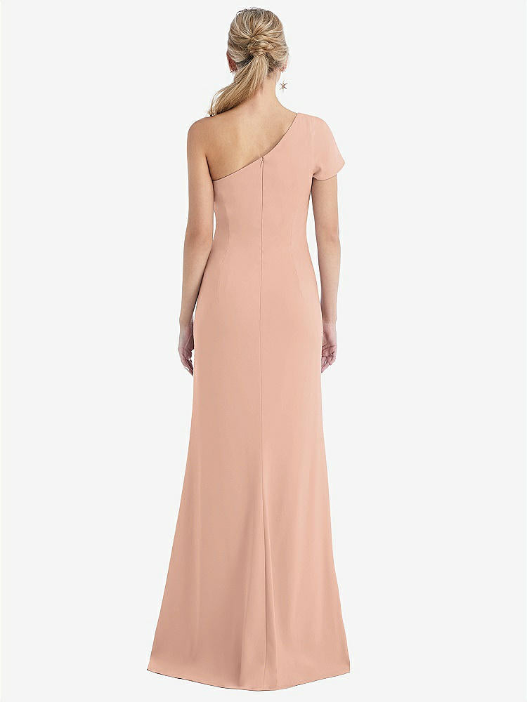 【NEW】【STYLE: TH043】One-Solder キャップ 袖 トランペット ガウン 前面 スリット【COLOR: Pale Peach】【SIZE: 00-30W】