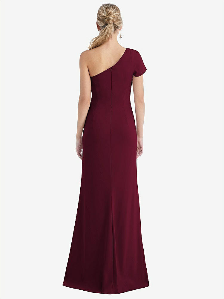 【NEW】【STYLE: TH043】One-Solder キャップ 袖 トランペット ガウン 前面 スリット【COLOR: Cabernet】【SIZE: 00-30W】