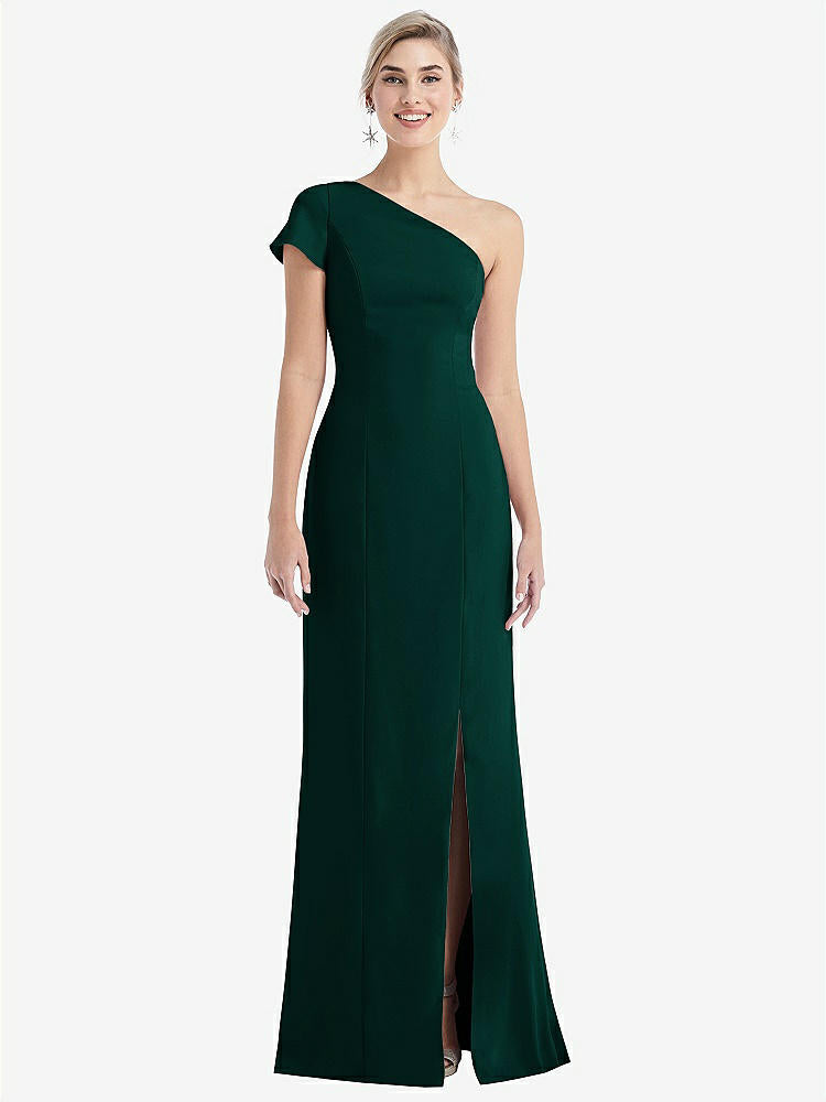 【NEW】【STYLE: TH043】One-Solder キャップ 袖 トランペット ガウン 前面 スリット【COLOR: Evergreen】【SIZE: 00-30W】