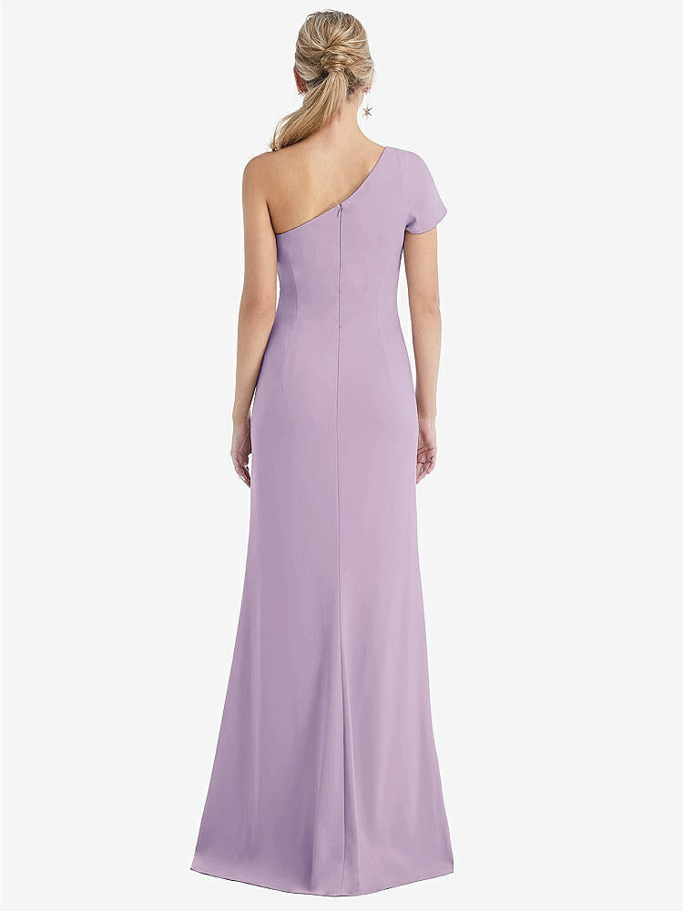 【NEW】【STYLE: TH043】One-Solder キャップ 袖 トランペット ガウン 前面 スリット【COLOR: Pale Purple】【SIZE: 00-30W】