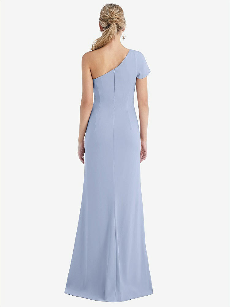 【NEW】【STYLE: TH043】One-Solder キャップ 袖 トランペット ガウン 前面 スリット【COLOR: Sky Blue】【SIZE: 00-30W】
