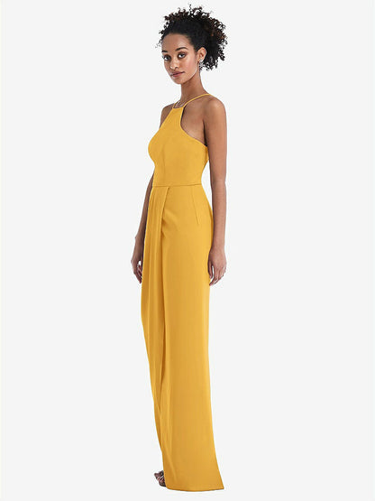 【NEW】【STYLE: TH044】ホルター ドレープ チューリップ スカート マキシ ドレス【COLOR: NYC Yellow】【SIZE: 00-30W】