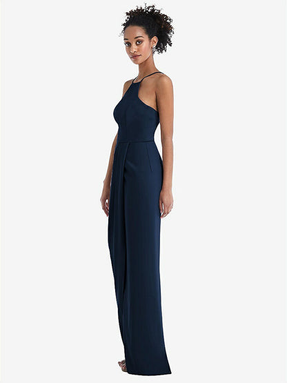 【NEW】【STYLE: TH044】ホルター ドレープ チューリップ スカート マキシ ドレス【COLOR: Midnight Navy】【SIZE: 00-30W】