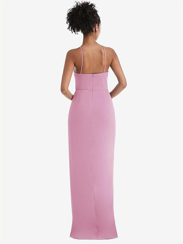 【NEW】【STYLE: TH044】ホルター ドレープ チューリップ スカート マキシ ドレス【COLOR: Powder Pink】【SIZE: 00-30W】