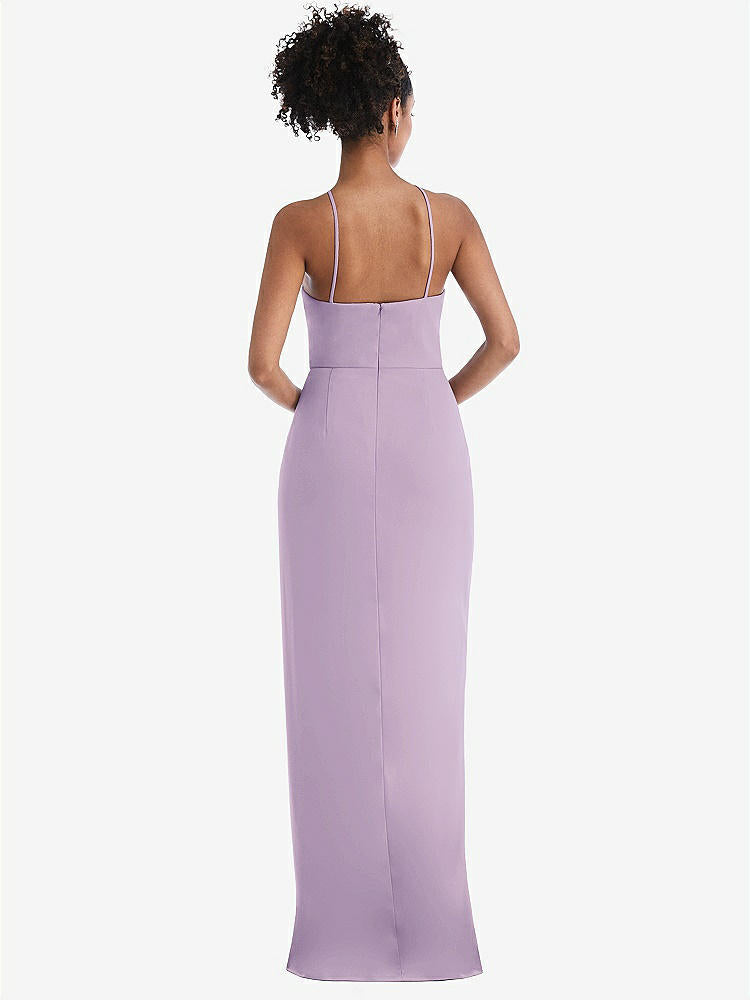 【NEW】【STYLE: TH044】ホルター ドレープ チューリップ スカート マキシ ドレス【COLOR: Pale Purple】【SIZE: 00-30W】