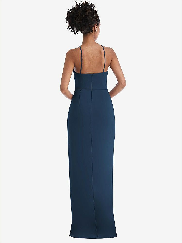 【NEW】【STYLE: TH044】ホルター ドレープ チューリップ スカート マキシ ドレス【COLOR: Sofia Blue】【SIZE: 00-30W】