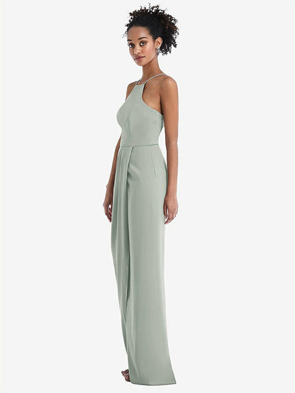 【NEW】【STYLE: TH044】ホルター ドレープ チューリップ スカート マキシ ドレス【COLOR: Willow Green】【SIZE: 00-30W】