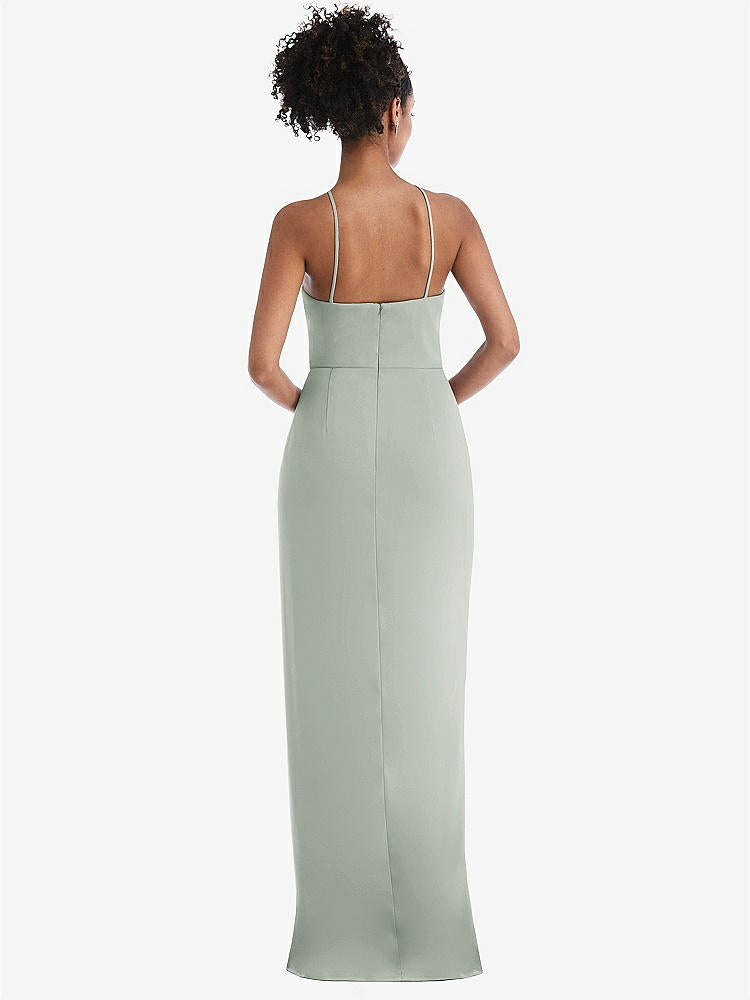 【NEW】【STYLE: TH044】ホルター ドレープ チューリップ スカート マキシ ドレス【COLOR: Willow Green】【SIZE: 00-30W】