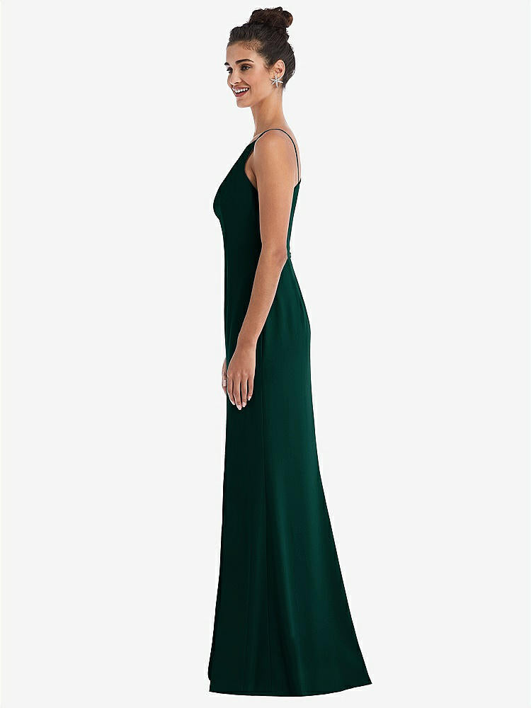 【NEW】【STYLE: TH047】オープンバック ハイネック ホルター トランペット ガウン【COLOR: Evergreen】【SIZE: 00-30W】
