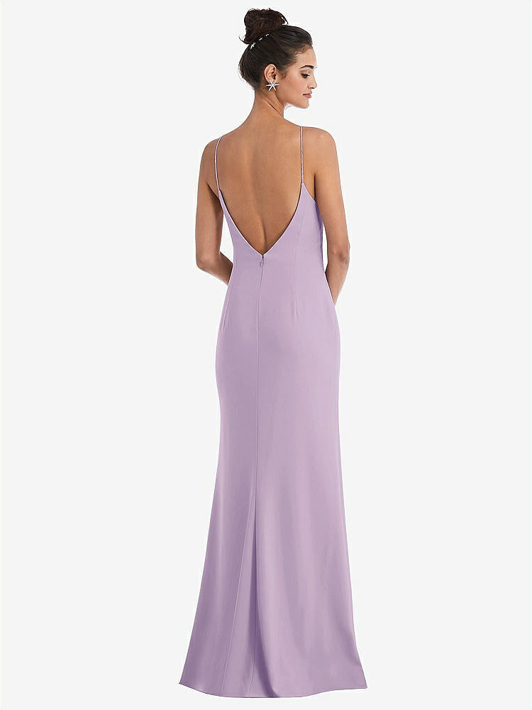【NEW】【STYLE: TH047】オープンバック ハイネック ホルター トランペット ガウン【COLOR: Pale Purple】【SIZE: 00-30W】