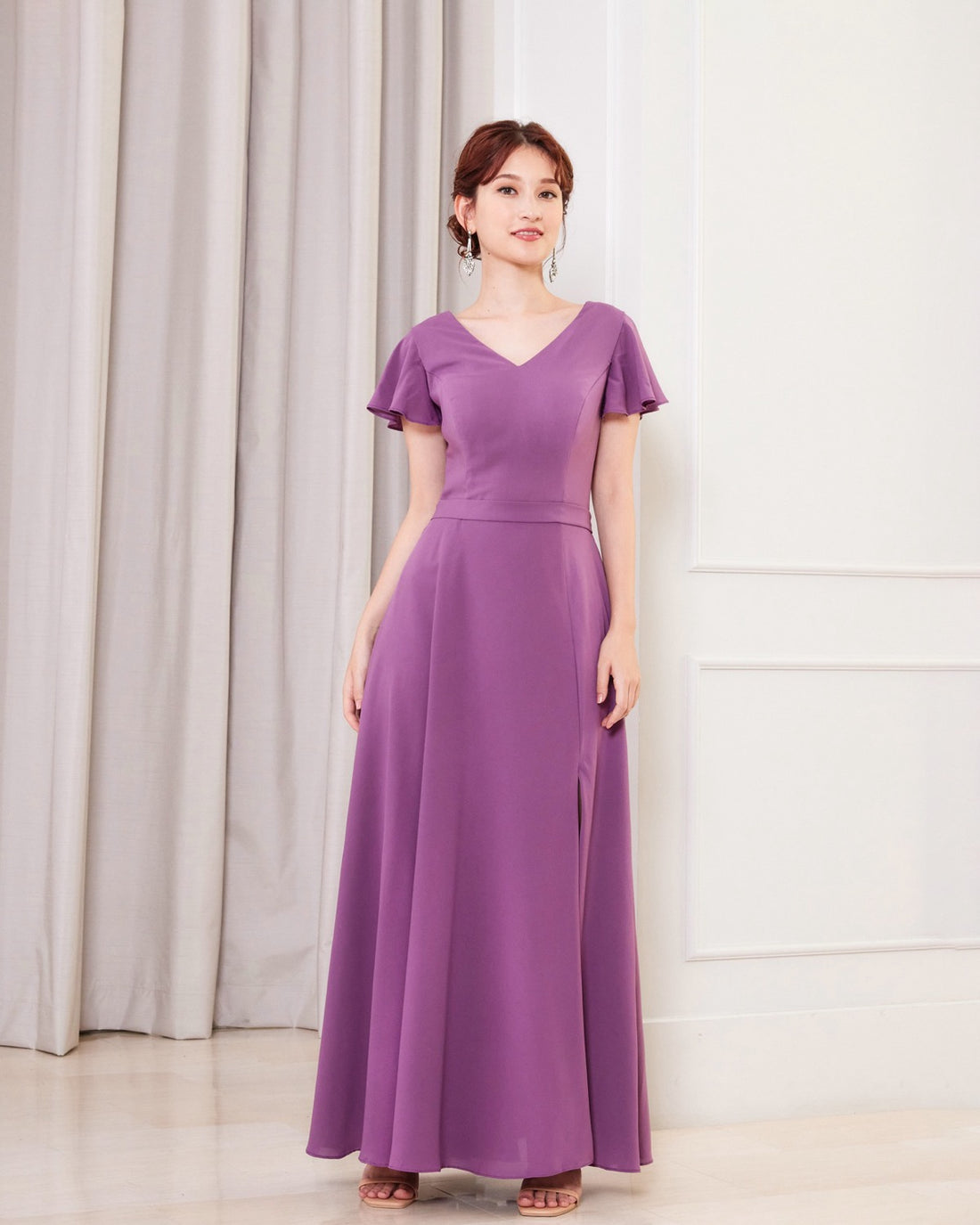 NV1013 Flare sleeve long dress