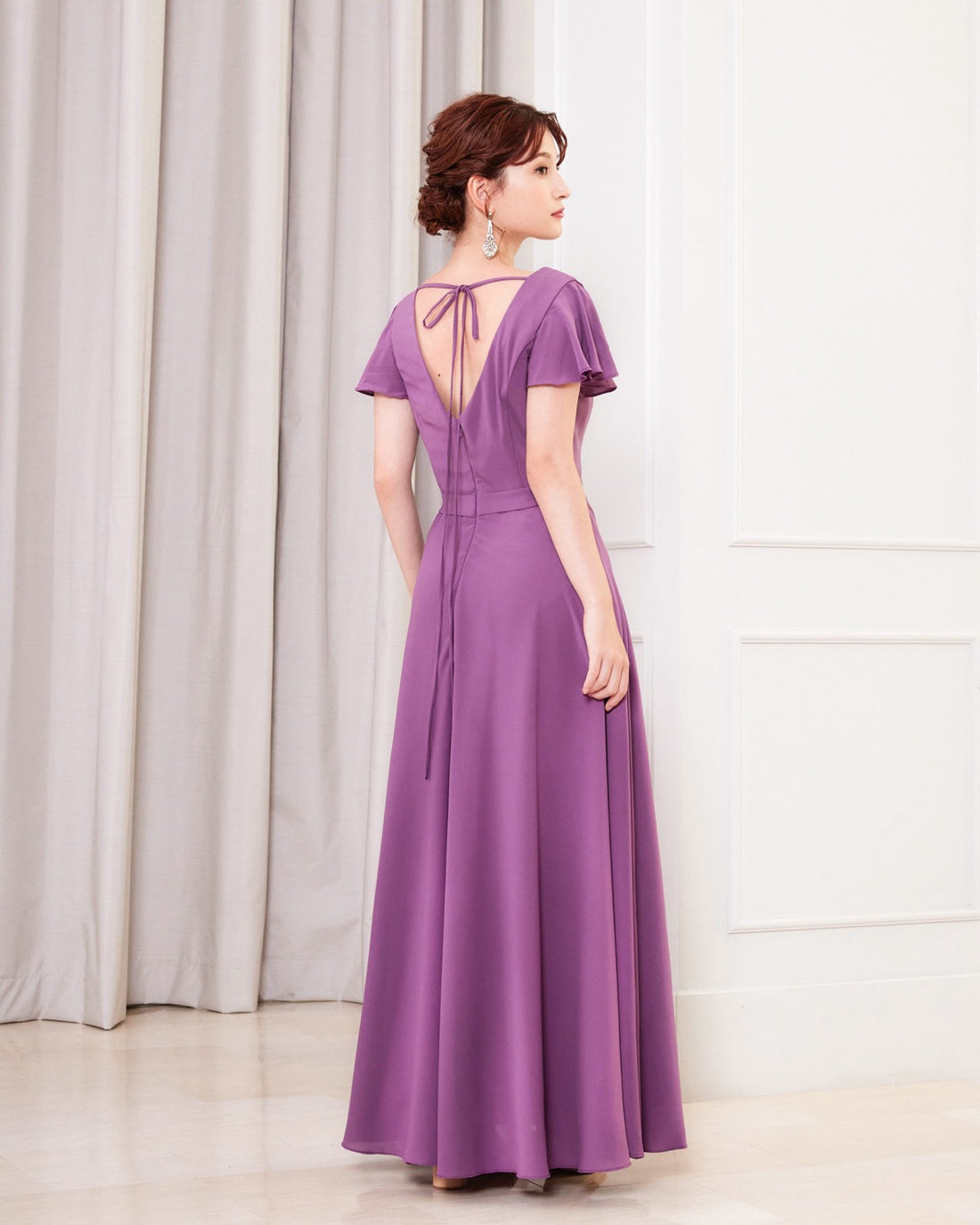 NV1013 Flare sleeve long dress