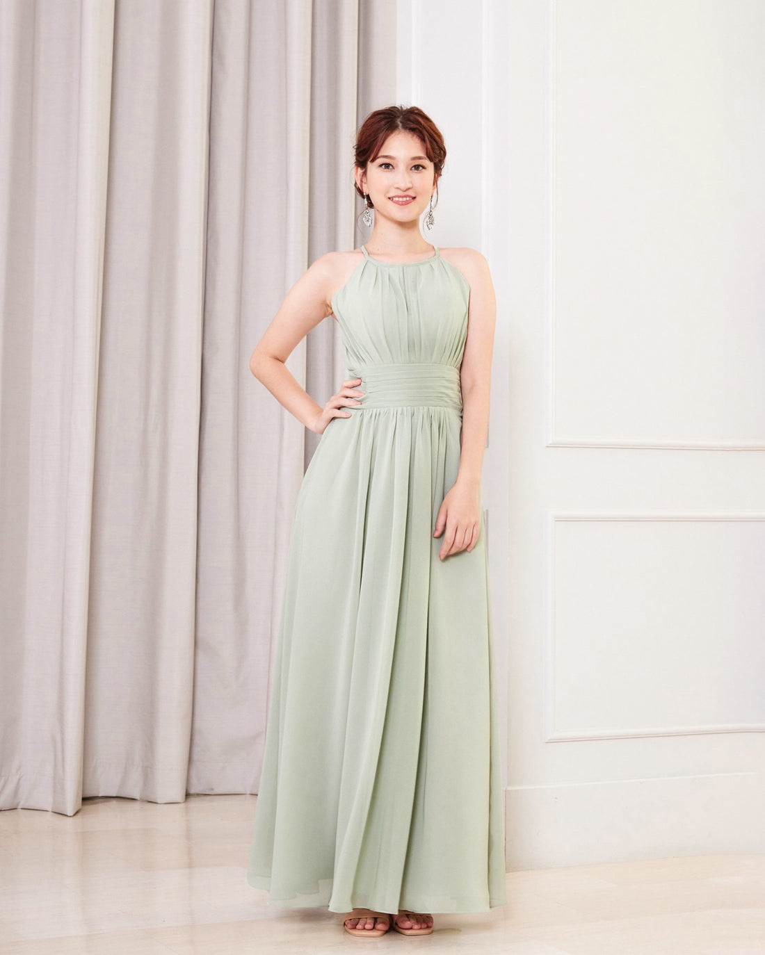 NV1015 Halter neck long dress