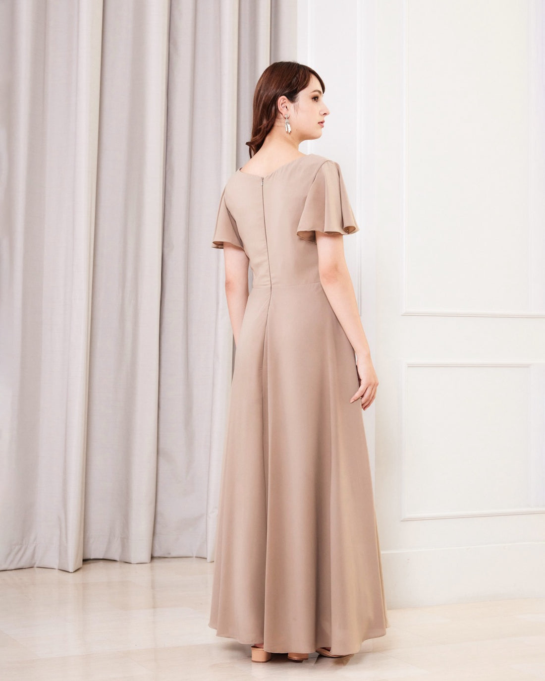 NV1023 Flare sleeve long dress