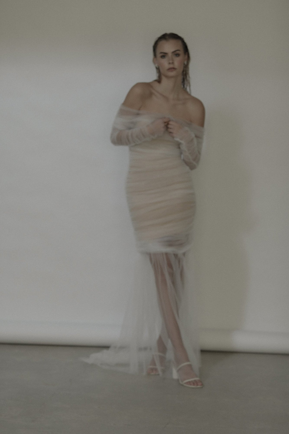 【新】【A.B. ELLIE】 Ruched Overlay by AB ELLIE