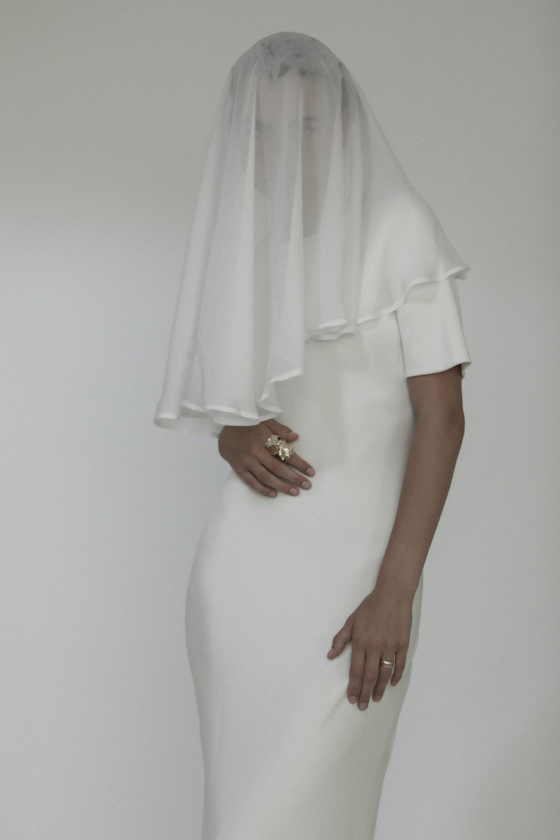 【新】【A.B. ELLIE】 Silk Chiffon Circlet Veil