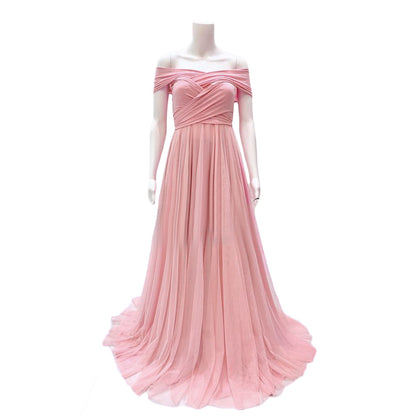 [Same-day shipping] TW005 Tulle Twist &amp;amp; Wrap Bridesmaid Infinity Dress [Dusty Rose]