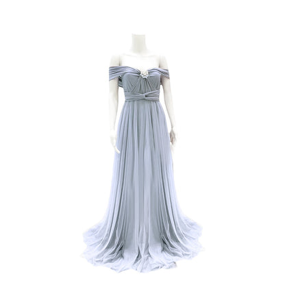 [Same-day shipping] TW005 Tulle Twist &amp;amp; Wrap Bridesmaid Infinity Dress [Light Gray]